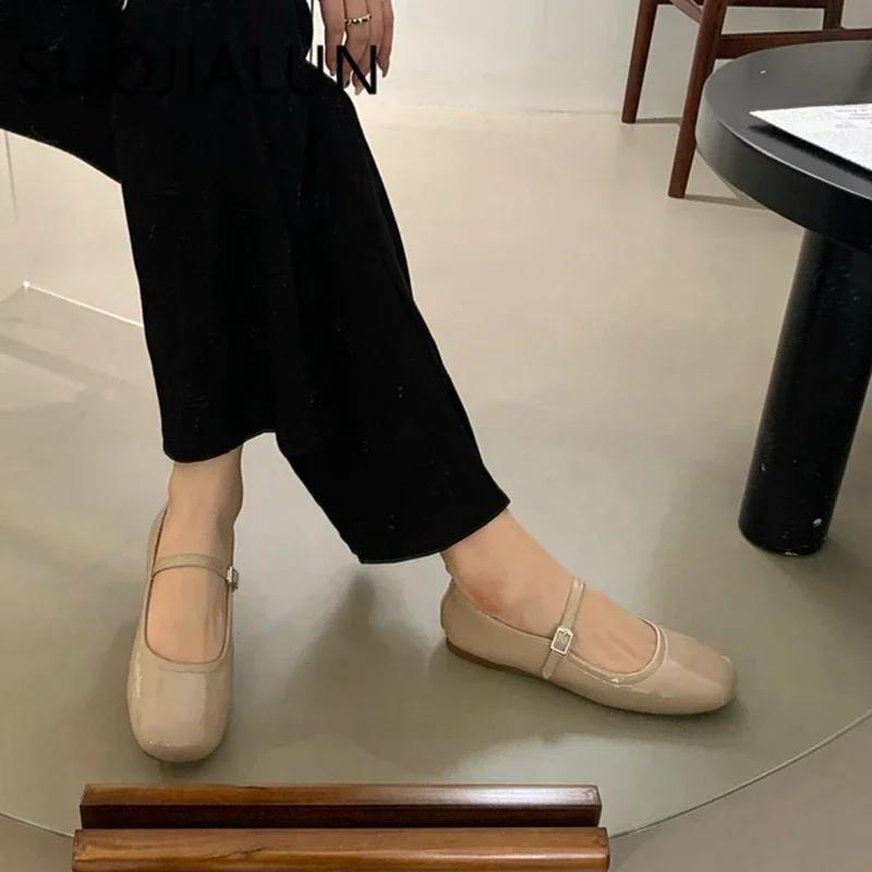 Fashion 2025Spring Summer Mary Jane Shoes Women Soft Sole Casual Outdoor Dress Ballet Shoe Round Toe Shallow Flats Zapatos De Mujer