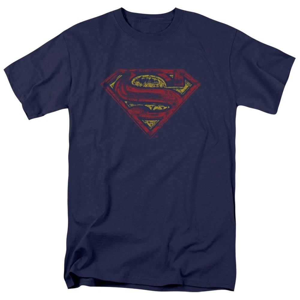 DC Comics - Superman - S Shield Rough - Unisex Short Sleeve Children s T-shirt - Blue 140