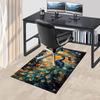 1pc peacock abstract Carpet Anti Slip Polyester Floor Mat for office.Bedroom