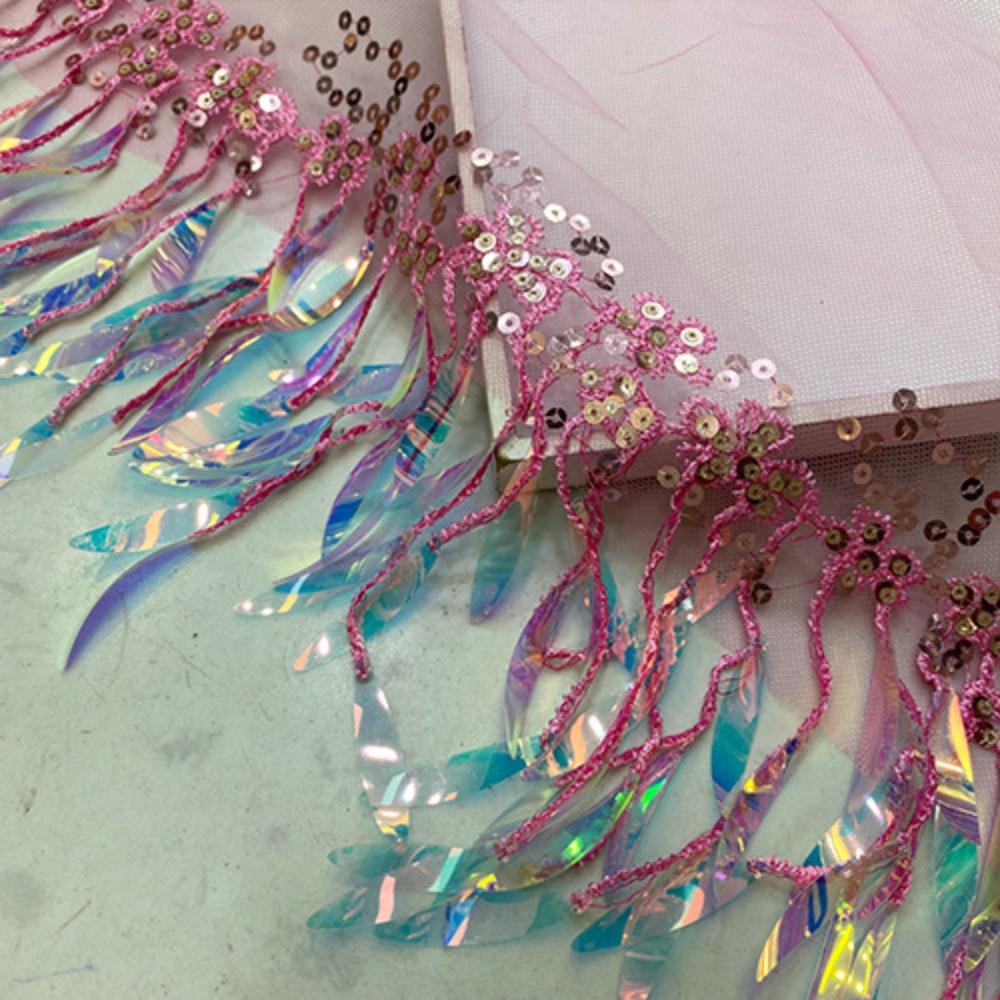 Adjustable Hip-hop Scarf Tassels Sequin Waistband Jeans Pants Decor Y2K Belt  Dance Performance