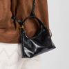 Niche handbag cowhide women's high-end leather underarm bag, simple commuter handbag, shoulder crossbody lunch box bag