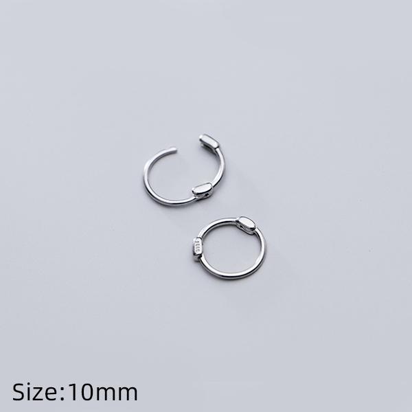 

Классические подлинные круглые серьги-кольца из стерлингового серебра 925 пробы для женщин, простые геометрические серьги, модные изящные ювелирные изделия