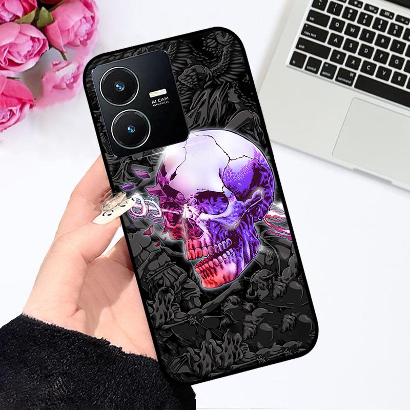 Pour Vivo Y22 4G Coque V2207 V2206 Y22s Impression Couleur Mat TPU Silicone Souple Housse de Téléphone Pour Vivo Y35 4G Pare-chocs Anti-choc Fundas