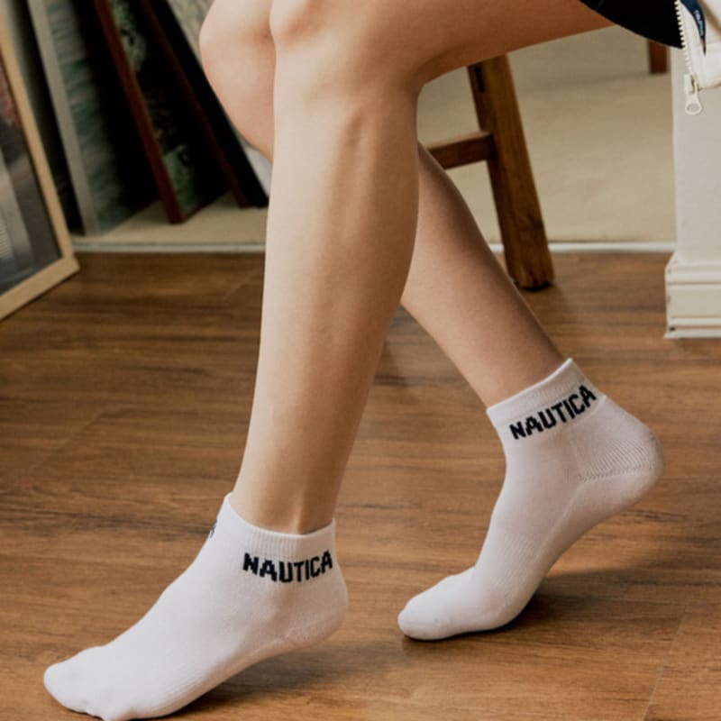 

NAUTICA Фирменные подушечные носки с коротким рукавом, 5 пар Black_M