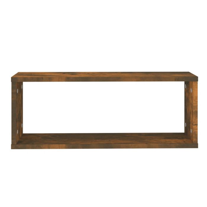 VidaXL Cube Wall Shelves 4 Pcs Smoked Oak 60x15x23 Cm Wood 815925