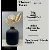 Metal Flower Vase for Home Decor and Living Room Vintage Decor Antique Decor and Vase for Home Décor |Textured Black (Medium)