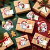 Writable Name Tags for Gifts 45Pcs Christmas Santa Sticker Set, Cartoon DIY Handwrite Label Decals Gift Tags, Handmade Wrapping Accessories
