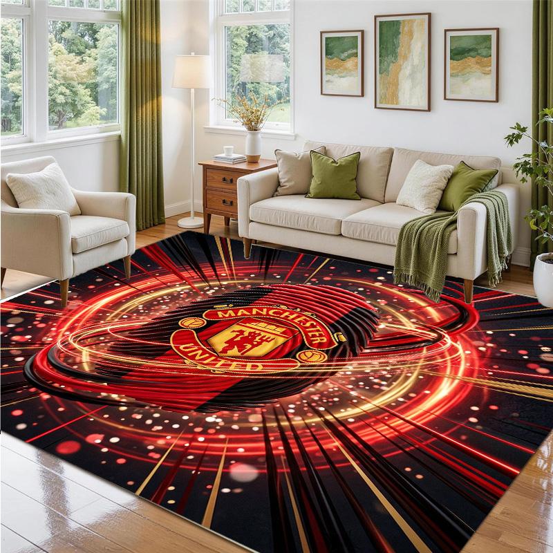 Manchester United Design Kristall Samt Teppich Weiche Dekorative Matte für Schlafzimmer Eingang