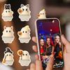 1/6PC Cute Ghost Phone Charm Mini Miniatures Ghost Ornament Ghostees Mystery Phone Buddy Halloween Decorations Fun Desk Figurine