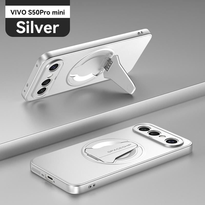 

For Vivo S50 and Vivo S50 Pro Mini Case Magnetic Suction Metallic Colors Spacecraft Style Kickstand Soft Plating Cover Shell Not PC