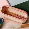 Transparent Dust-proof Cover Kitchen Storage  Box 4-compartment Seasoning Box Hollowed Bottom Chopstick Storage Box Kitchenware