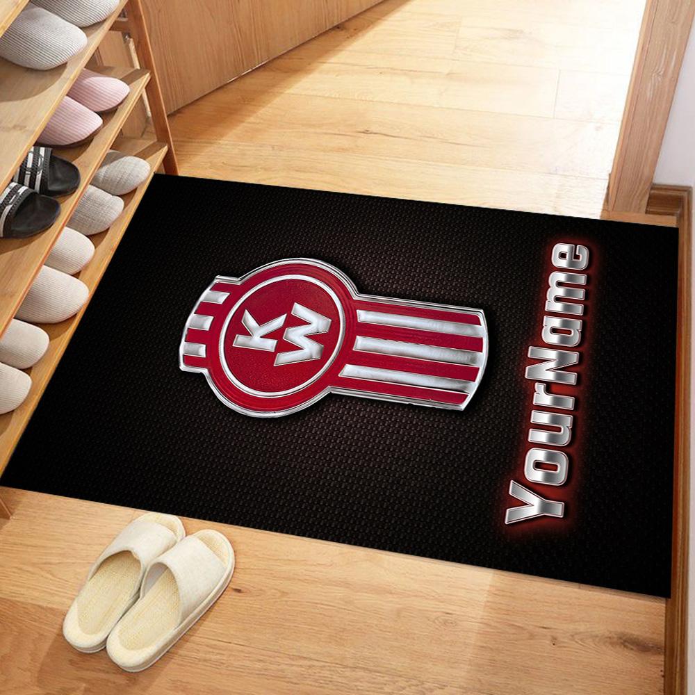 Kw Heavy Trucks Customizable Name Area Rug Suitable for Foyer Outdoor Decorate room Study room Anti-slip Rug Office home decor