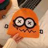 1PCS New Funny Knitted Hat for Women, Autumn and Winter Warmth Cute Big Eyed Cartoon Ear Protection Hat for Student Gifts