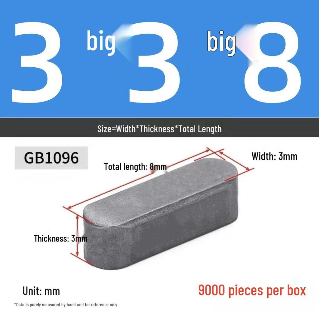 A3 Material Double Round Head Key Pin, Plain Key, Type A, Complete M3/M4/M5 Specifications