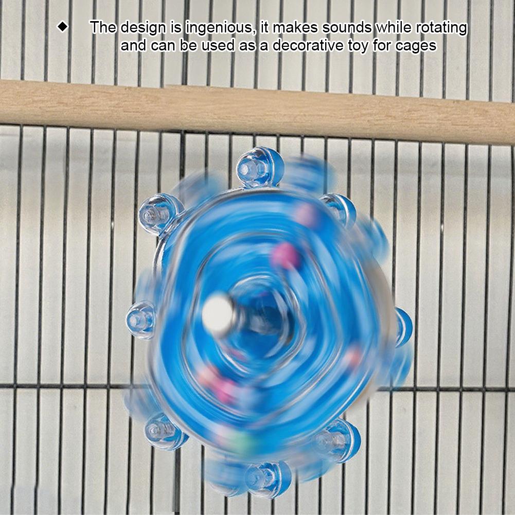 Colorful Parrot Plastic Climb Bite Chew Toy Flying Saucer Spin Fun Birds Cage Decoration For Parakeet Cockatiel Parrots Bird Supplies