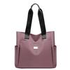 Borsa a Tote in Nylon da Donna Grande Capacità Stile Urbano Con Chiusura a Zip Per Uso Quotidiano