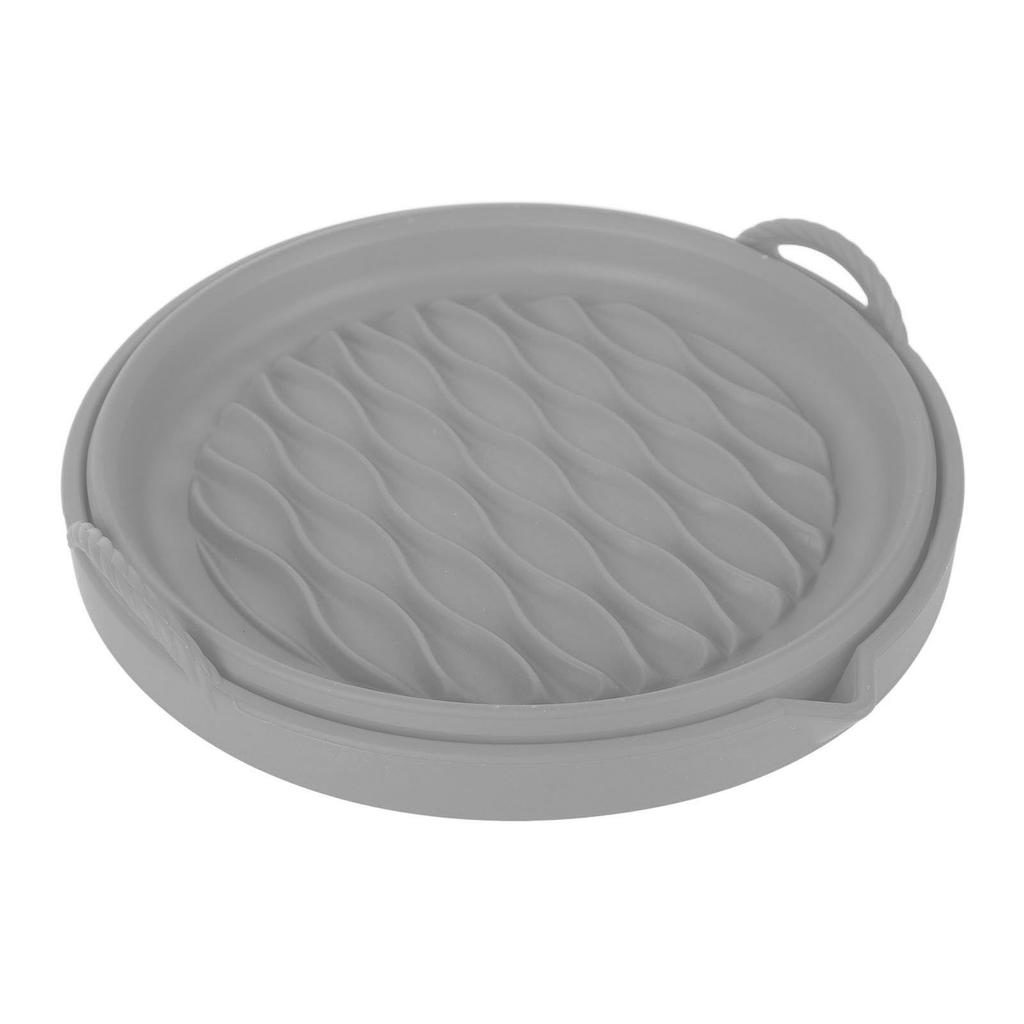 Fryer Silicone Liner Foldable Round Wavy Stripe Heat Resistant Reusable Fryer Pot for Fryer Accessory