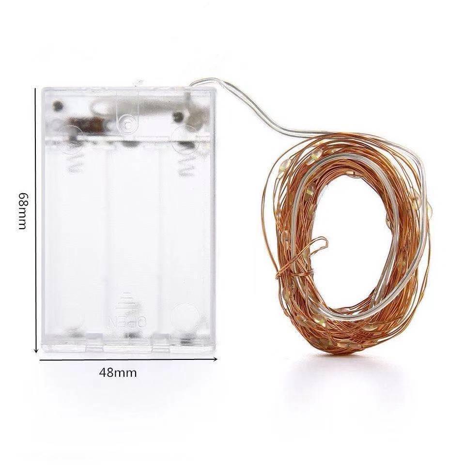 Bobo Ball 5m LED String Lights: 100 Beads, Encrypted Battery Box, Copper Wire for Festive Christmas Decoration