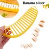 2Pcs Banana Slicer-perfect for fruit salads Generic Handle Plastic Banana Fruit Slicer Cutter Chopper