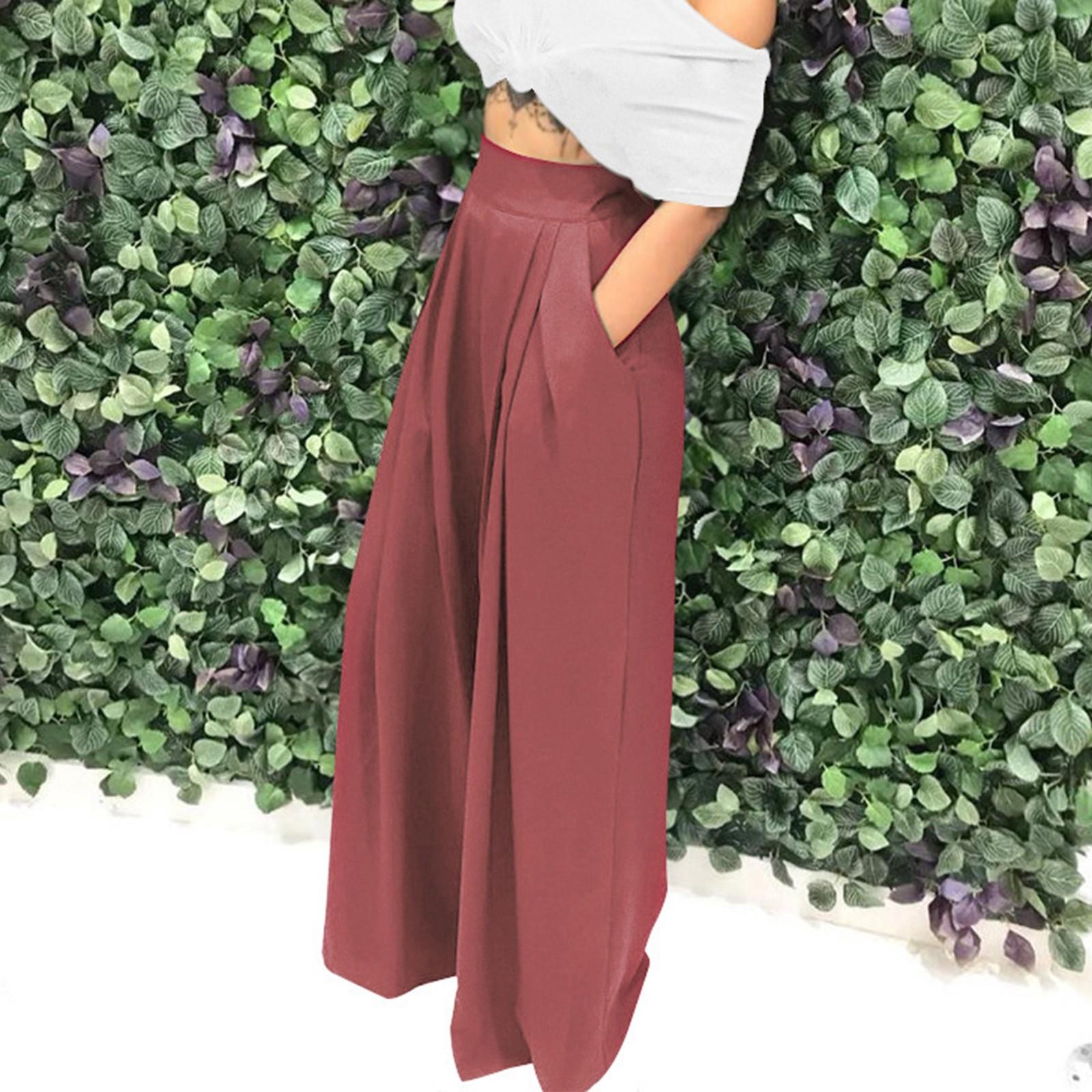 

Женские модные и персонализированные длинные повседневные брюки с широкими штанинами и динамиком XXXL