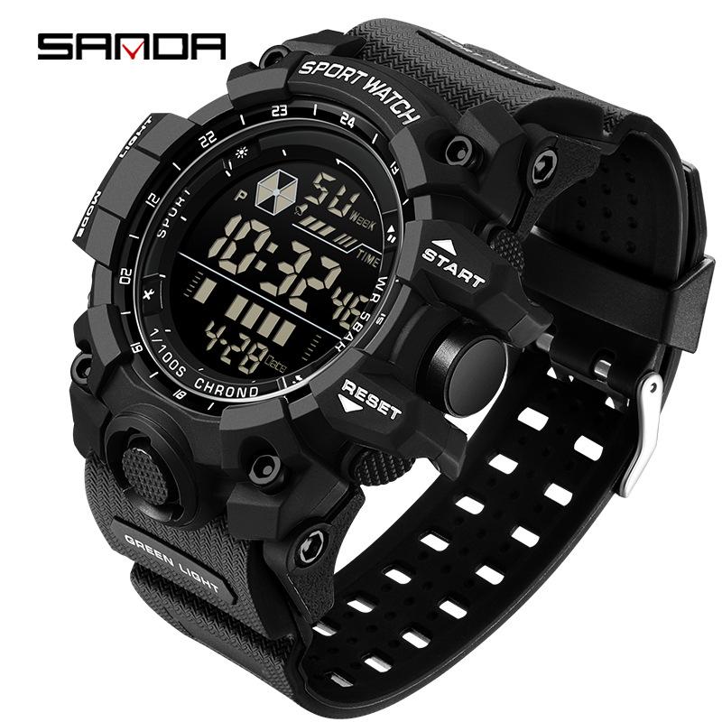 Sanda Korean Style Multifunctional Waterproof Sports Watch for Male Students and Teenagers