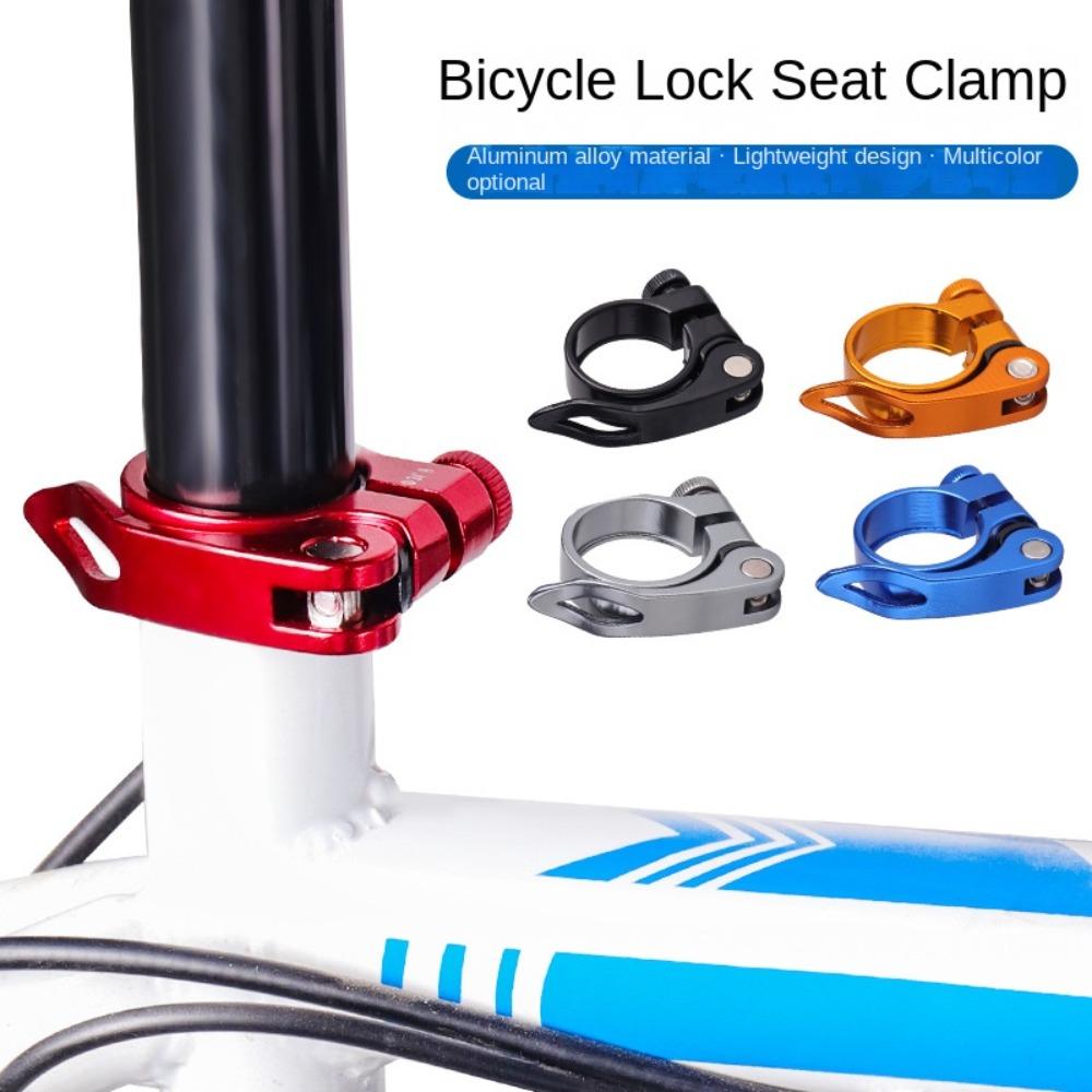 Bike Seat Post Clamp 31.8mm 34.9mm Aluminum Alloy Seat Tube Clip Bicycle Quick Release Seatpost for Mountain Tube Bike