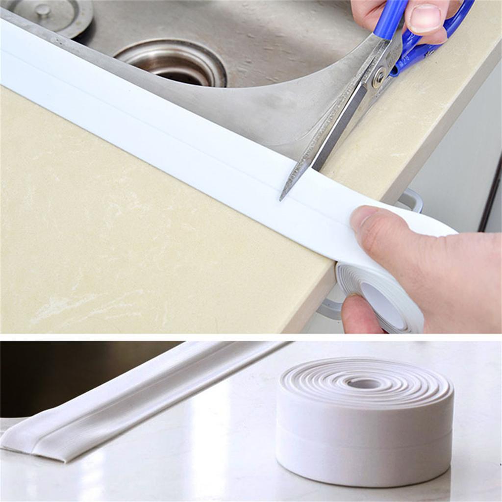 Bathtub Wall Sealing Caulking Strip Pe Self Adhesive Sealing Tape Strip Caulking Sealant Decorative Strip