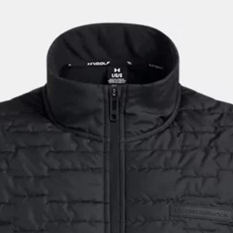 Under Armour Zip Collar Solid Vest Men Vests Black 1385830-001