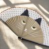Handheld Size Silk Fan Cat Patterns Handmade Fan Popular Cartoon Fan  Home Decoration