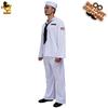 Costume de Fête d'Halloween Homme Adulte Cosplay Costume de Marin Blanc Costume de Spectacle