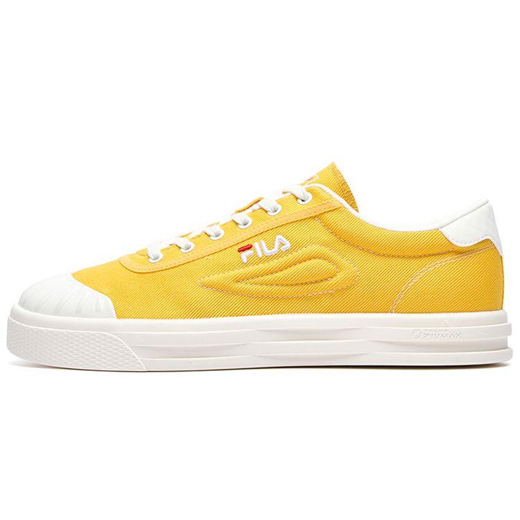 Fila Luke Comfortable Versatile Synthetic Leather Low-Top Canvas Shoes Men Sneakers Yellow White F12M226308FFS
