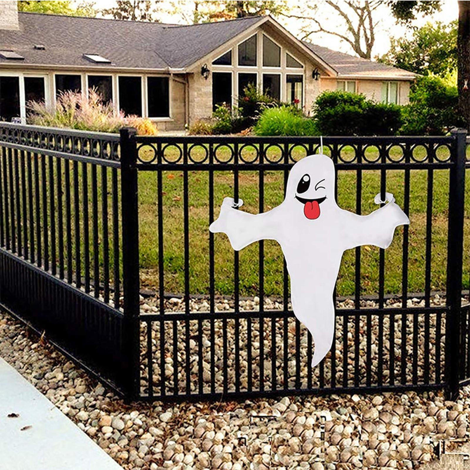 

Spooky Halloween Ghosts Windsocks Ornament Decor Pendant Horror Hanging Flags for Indoor Outdoor,