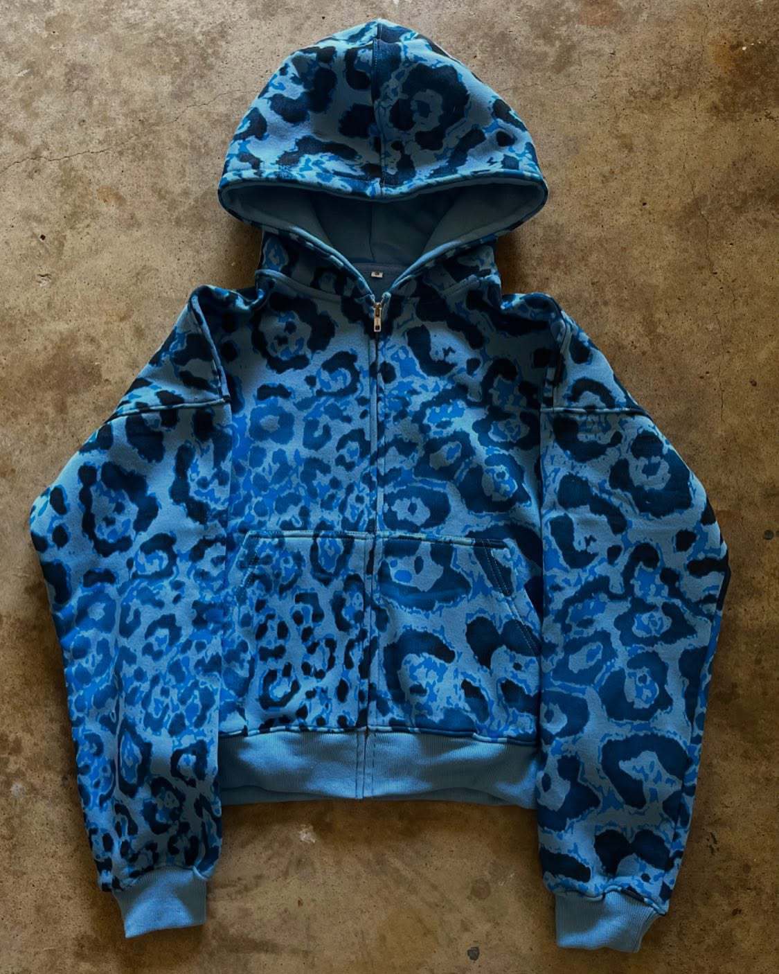 Unisex Leopardu Apdrukas Rāvējslēdzēja Hūdijs &