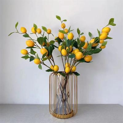 93cm Artificial Lemon Branch High Simulation Vivid Lemon Fruit Fake Plants Flower Photography Props Home Decor