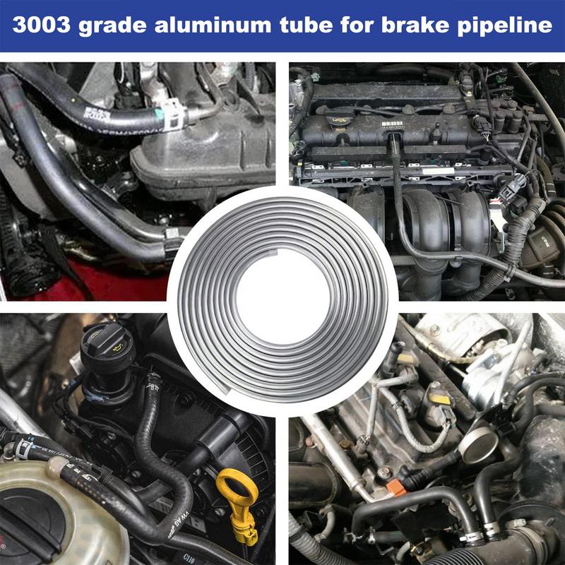 Oil Lines Hardline Tube Tubing Coil 25 Feet Roll 25FT Transmission Lines 3003 Grade Aluminium Tubing For Refrigeration Tubing