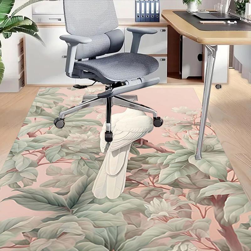 1 Stück Vogel, floral Extra Groß Rutschfester Boden Teppich, Büro, Familie, Schlafzimmer, Studio Großer Bereichsteppich Indoor Teppiche, Lebendige Farben