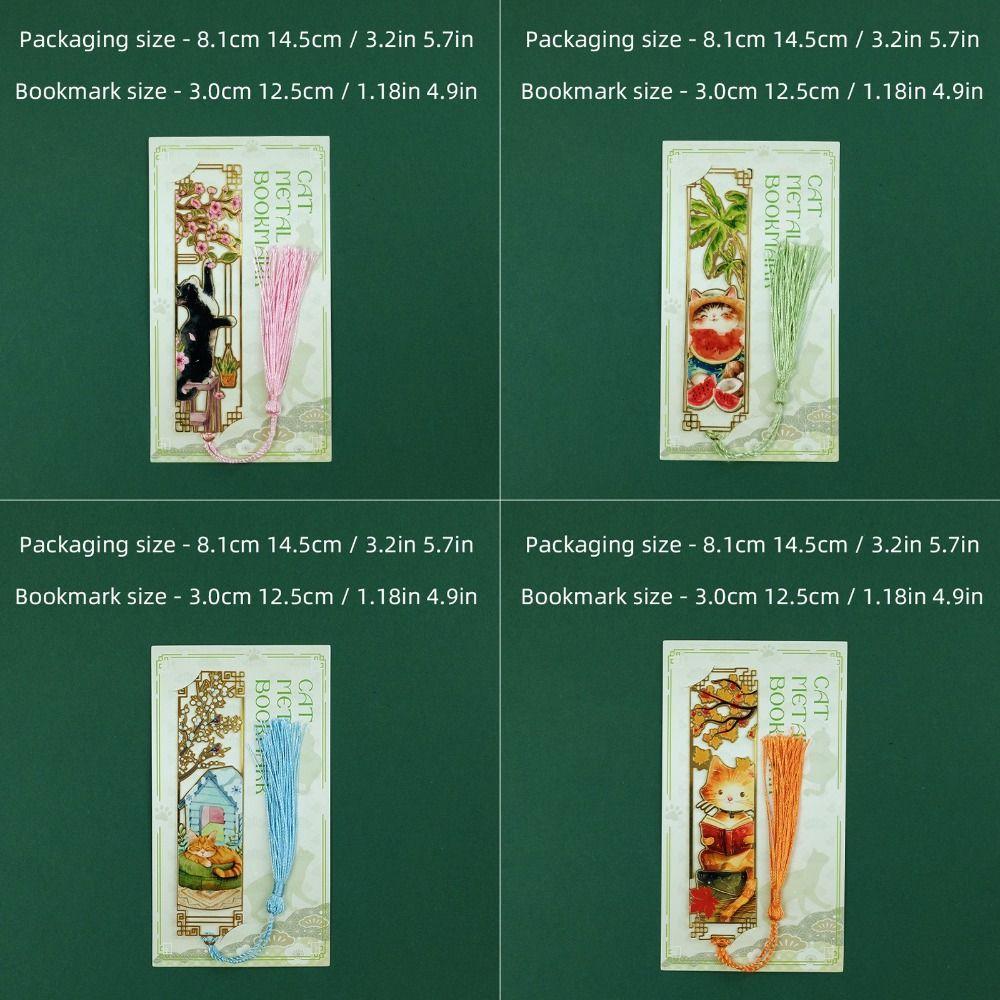 Metal Metal Hollow Bookmark With Tassel Book Page Marker Creative Book Page Holder Book Lovers