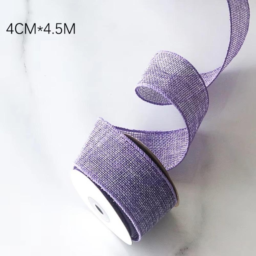 4.5M/Roll Crafts Ribbon Bows DIY Fabric Ribbon Vintage Gifts Packaging Material