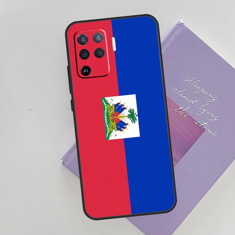

Haiti Haitian Flag Phone Case For Oppo A74 A53 A54 A94 A15 A16 A17 A52 A72 A76 A96 A57S A58 A78 A98 Back Cover OPPO A54 5G