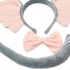Animal Elephant Costume Accessories Hair Hoop Headwear Elastic Strap Ears Headband Bowtie Tail for