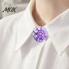 No Sew Button Covers Vintage Rhinestone Flower Covers, Snap On Decorative Gift Ideas for Fashion Enthusiasts Metal Shirt Cufflinks Brooch Accessories