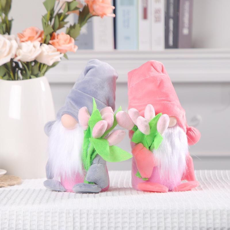 New Tulip Rudolf Plush Doll Home Window Decor Gift For Mom Festival Present