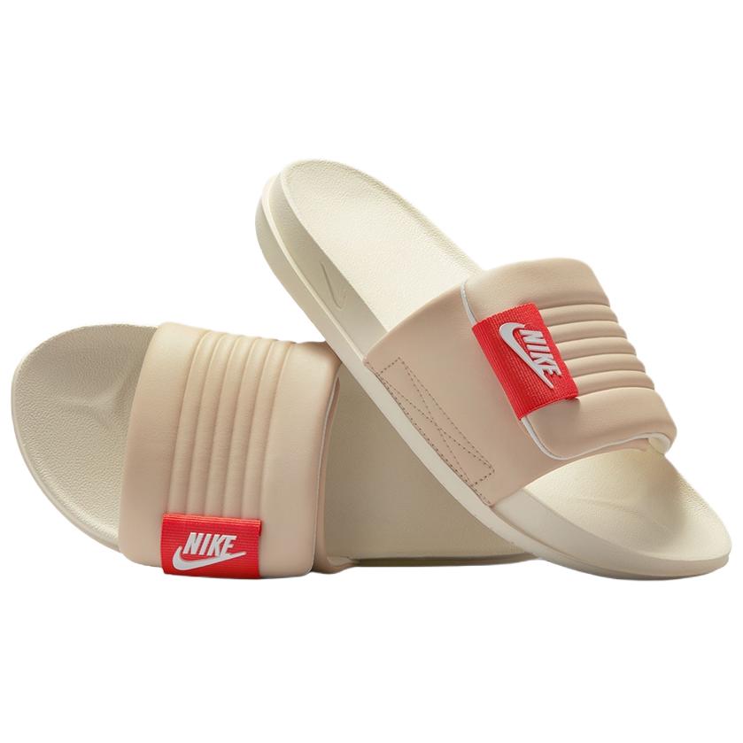 Nike Offcourt Adjust Slide Sanddrift Picante Rot Damen Sneakers Tan Coconut-Milk Sail DV1033-100