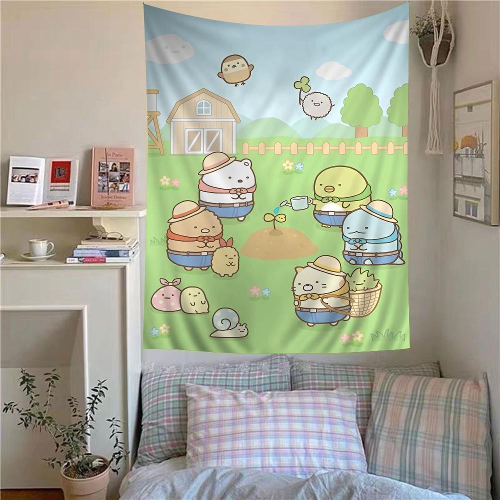 

Sumikko Gurashi Cartoon Tapestry Art Science Fiction Room Home Decor Wall Hanging Home Decor 50x70cm