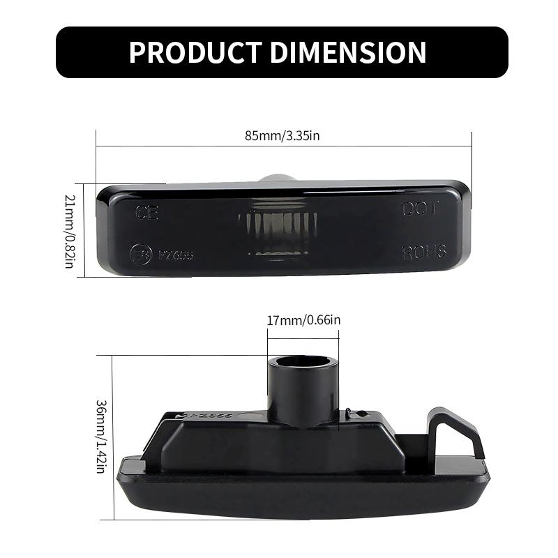 2PCS Only Covers Car Fender Indicator Light Housing Without Bulbs For BMW 5 Series (E39) 525i | 528i | 530i | 540i | M5 95-03