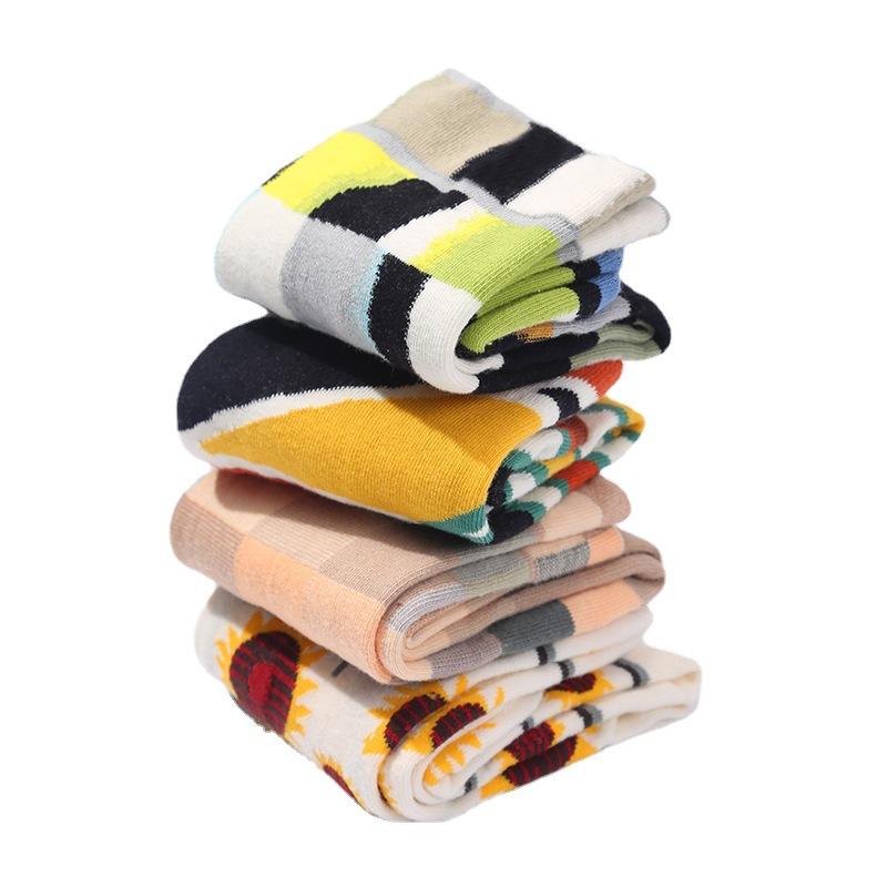 Hot Selling Colorful Funny Novelty Socks Men Women's Art Painting Printing Crew Socks Autumn and Winter Cotton Sports Socks