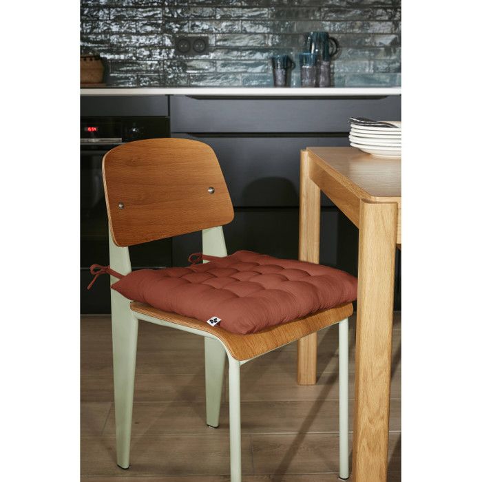 Assise matelassée 16 points "Gaïa" 40 x 40 cm "Gaze de Coton" l'Effet Papillon