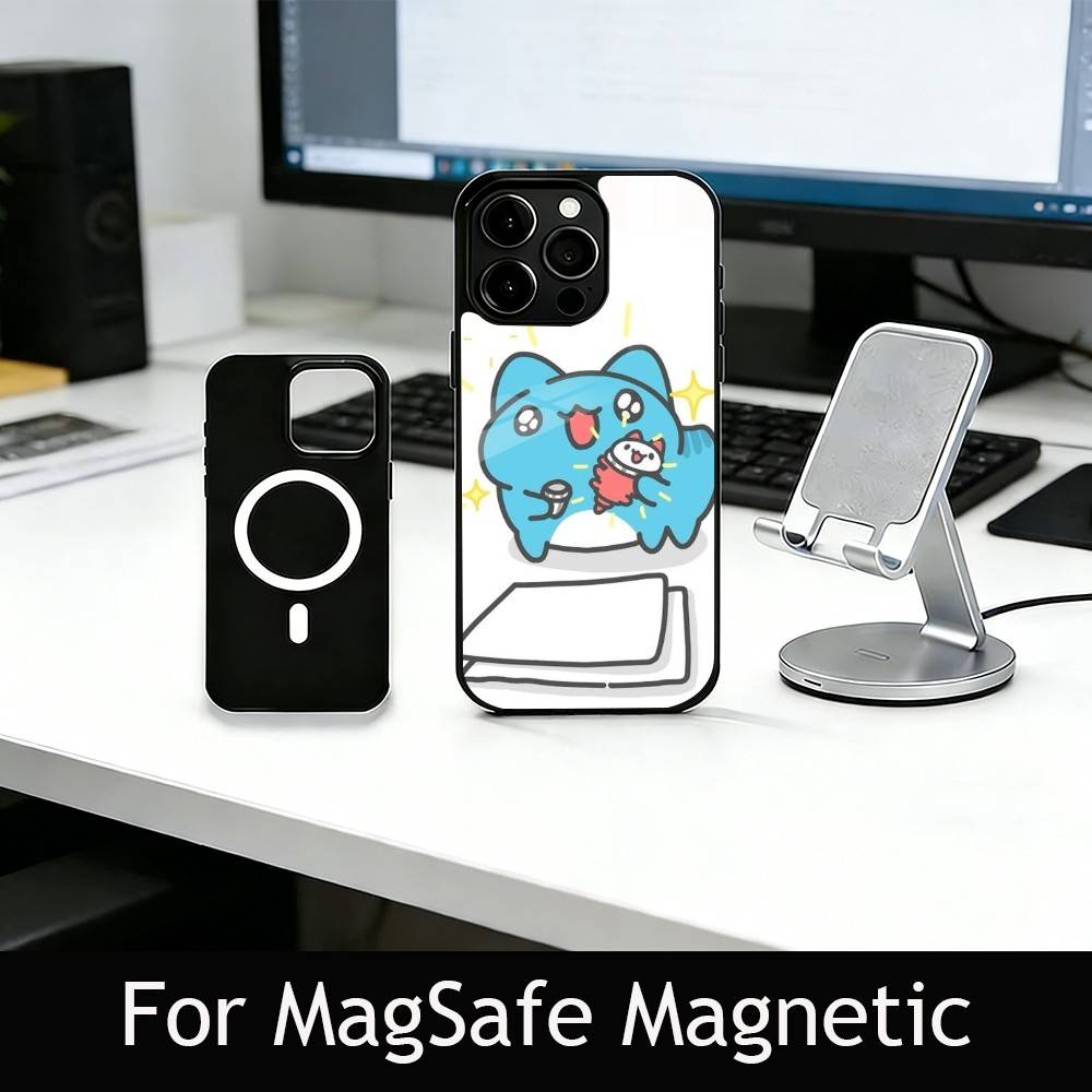 C-Capoo Kawaii B-Bugcat Phone Case For iPhone17,16,15,14,13,12,11 Plus,Pro Magnetic with Magsafe Wireless Charging