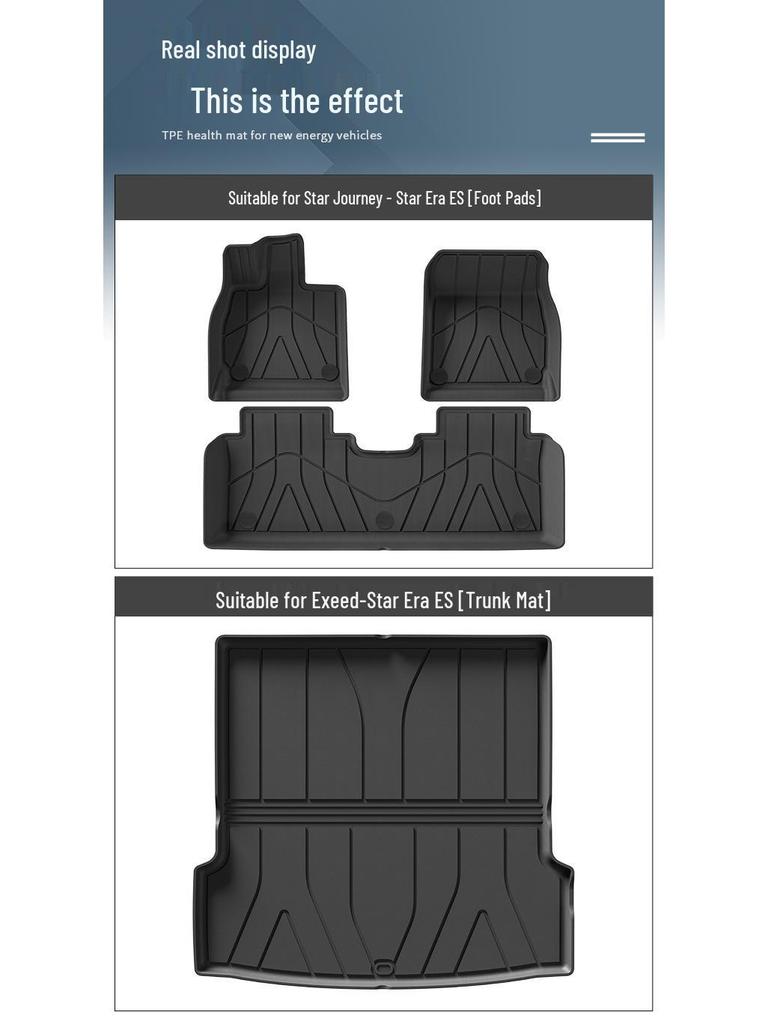 Eco-Friendly TPE Car Floor and Trunk Mats for 24 Exeed-Star ES