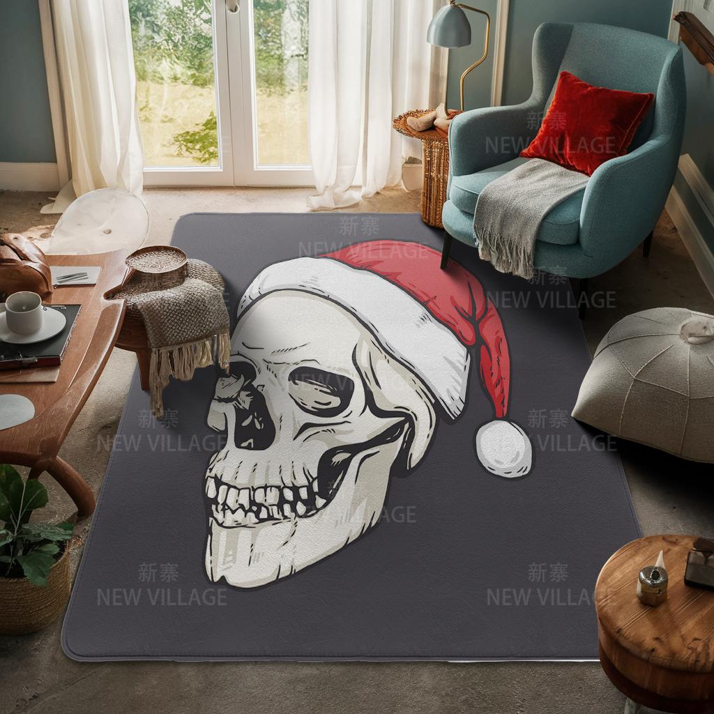 House Entrance Carpet Home Door Mat Living Room Bath Foot Bathroom Non-slip Water Absorption Rugs Bath Merry Christmas Winter